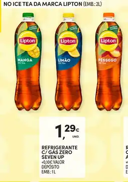 Continente No ice tea da marca lipton promoção