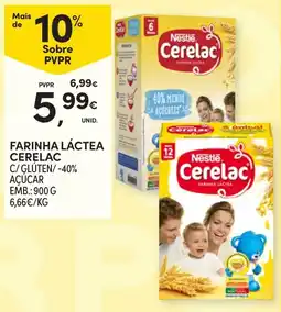 Continente Farinha láctea cerelac promoção