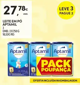 Continente Leite em pó aptamil promoção