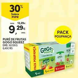 Continente puré de frutas gogo squeeze promoção