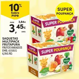 Continente Saquetas multipack frutapura promoção