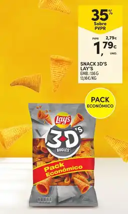 Continente Snacks 3D's Lay's promoção
