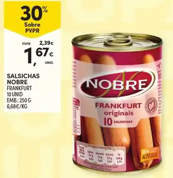 Continente Salsichas nobre promoção
