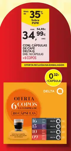 Continente Conj. cápsulas de café delta q promoção