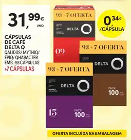 Continente Cápsulas de café delta q promoção