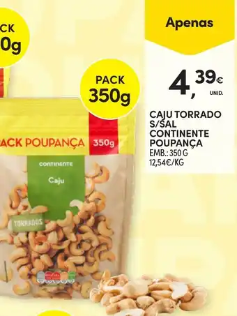 Continente Caju torrado continente promoção