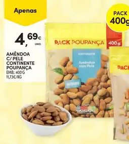 Continente Amêndoa c/ pele continente poupança promoção
