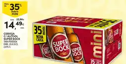 Continente Cerveja c/ álcool super bock mini promoção