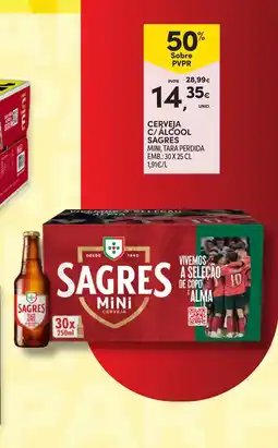 Continente Sagres mini cerveja promoção