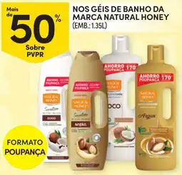 Continente Géis de banho natural honey promoção