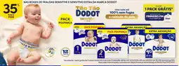 Continente Nas boxes de fraldas sensitive e sensitive extra da marca dodot promoção