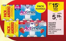Continente Iogurte líquido actimel promoção