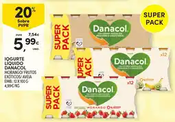 Continente Iogurte líquido danacol morango/frutos exóticos/aveia promoção