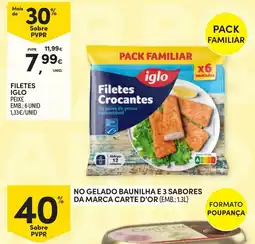 Continente Filetes iglo peixe promoção
