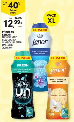 Continente Pérolas lenor fresh/classic gold orchid/classic april fresh promoção