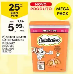 Continente Snack p/gato catisfactions promoção