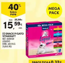 Continente Snack p/gato vitakraft promoção