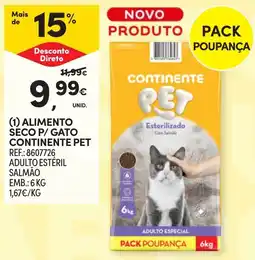 Continente alimento seco p/ gato continente pet promoção