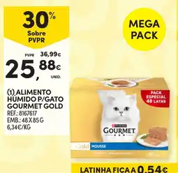 Continente Alimento húmido p/gato gourmet gold promoção