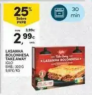 Continente Bom dia Iglo - lasanha bolonhesa take away promoção