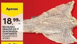 Continente Bom dia Continente - bacalhau graudo de 18 promoção