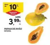 Continente Bom dia Papaia de avião promoção