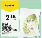 Continente Bom dia Continente bio - couve coração biologica promoção