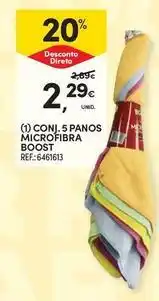 Continente Bom dia Boost - conj. 5 panos microfibra promoção