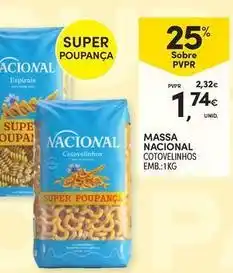 Continente Bom dia Nacional - massa cotovelinhos promoção