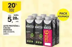 Continente Bom dia Mimosa - leite proteina + cacau promoção