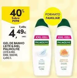 Continente Bom dia Palmolive - gel de banho leite & mel promoção