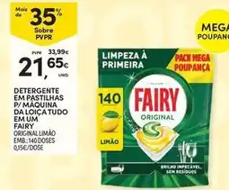 Continente Bom dia Fairy - detergente em pastilhas p/ maquina da loica tudo em em mu promoção