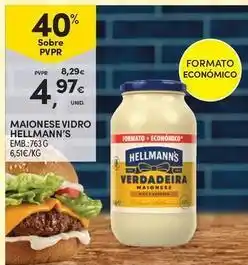 Continente Bom dia Hellmann's - maionese vidro promoção