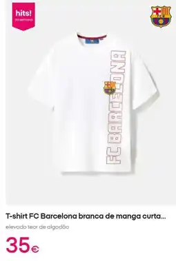 Pepco T-shirt fc barcelona branca de manga curta promoção