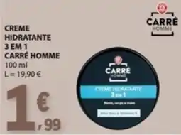 E.Leclerc creme hidratante 3 em 1 carré homme promoção