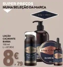 E.Leclerc loção calmante barba king c gillette promoção