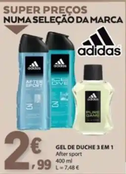 E.Leclerc adidas gel de duche 3 em 1 promoção