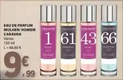 E.Leclerc Eau de parfum mulher/homem caravan promoção