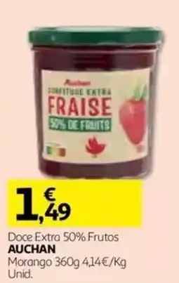 Auchan Doce extra 50% frutos auchan promoção