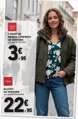 E.Leclerc T-shirt de manga comprida de senhora promoção