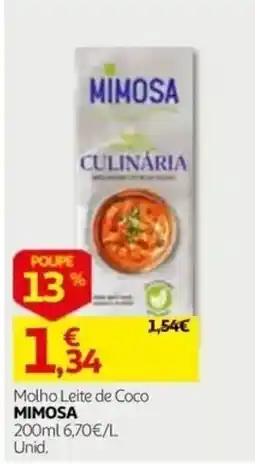 Auchan molho leite de coco mimosa promoção