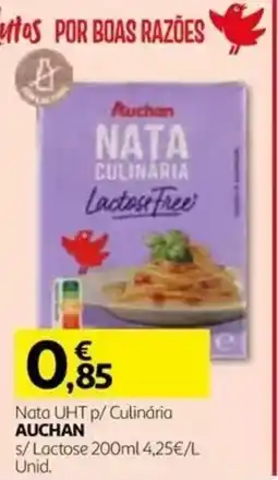 Auchan Nata culinária auchan lactose free promoção