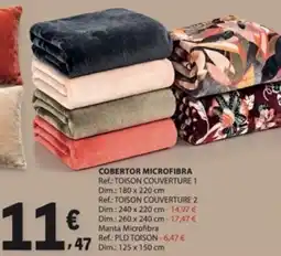 E.Leclerc cobertor microfibra promoção
