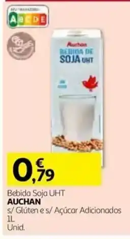 Auchan Bebida Soja UHT Auchan promoção