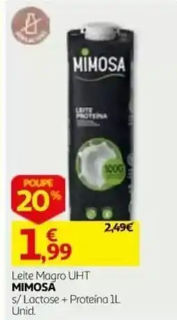 Auchan Leite Magro UHT Mimosa promoção