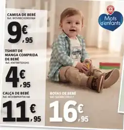 E.Leclerc Camisa de bebé mots d'enfants promoção