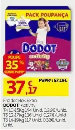 Auchan Fraldas Box Extra Dodot Activity promoção