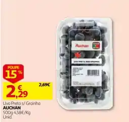 Auchan Uva Preta s/ Grainha Auchan promoção