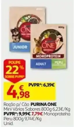 Auchan Ração p/ Cão Purina One promoção