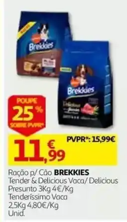 Auchan Ração p/ Cão BREKKIES promoção